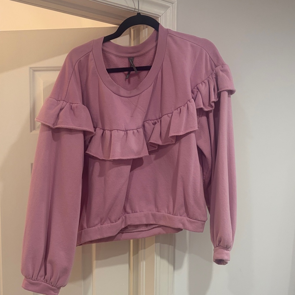 Anthropologie Women's Ruffled sweater never washed or worn size large